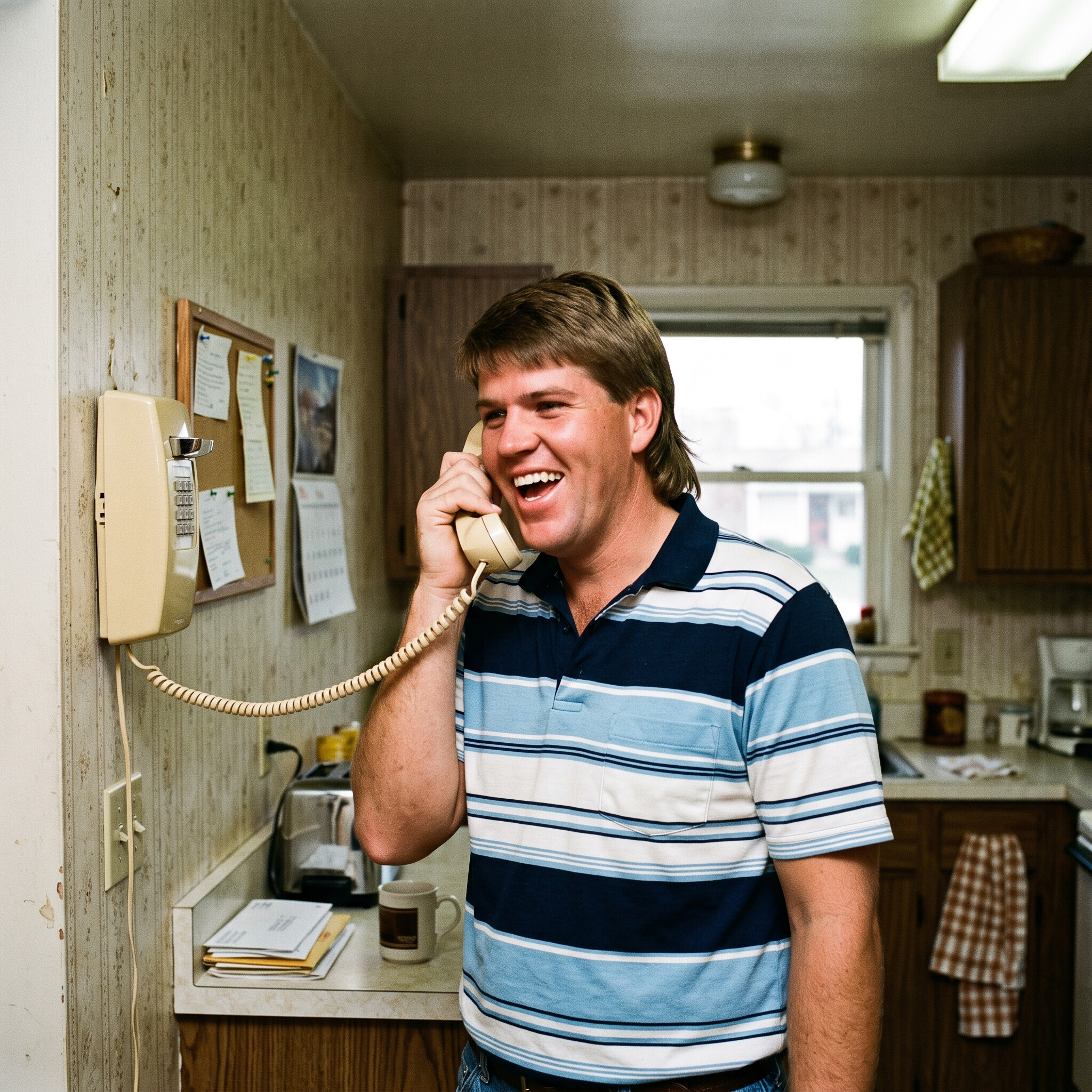 Young John Daly gets a happy phone call